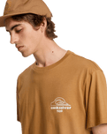 The Quiksilver Mens Bliss Point T-Shirt in Tobacco Brown