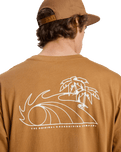 The Quiksilver Mens Bliss Point T-Shirt in Tobacco Brown
