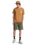 The Quiksilver Mens Bliss Point T-Shirt in Tobacco Brown
