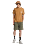 The Quiksilver Mens Bliss Point T-Shirt in Tobacco Brown