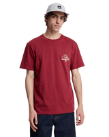 The Quiksilver Mens Bliss Point T-Shirt in Burnt Russet