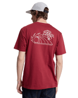 The Quiksilver Mens Bliss Point T-Shirt in Burnt Russet