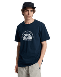 The Quiksilver Mens Fundamental Ride T-Shirt in Dark Navy
