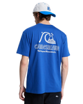 The Quiksilver Mens EVO Original T-Shirt in Monaco Blue