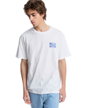 The Quiksilver Mens EV Starfish Stamp T‑Shirt in Snow White