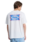 The Quiksilver Mens EV Starfish Stamp T‑Shirt in Snow White