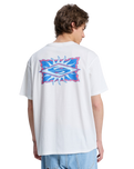 The Quiksilver Mens EV Starfish Stamp T‑Shirt in Snow White