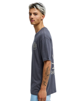 Curve Palm T-Shirt in Iron Gate