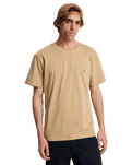 The Quiksilver Mens Tap In T-Shirt in Khaki