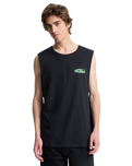 The Quiksilver Mens EV Quikglobe Muscle Vest in Black