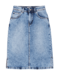 The Roxy Girls Girls Glossy Candy Mid Skirt in Beau Blue