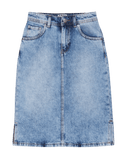 The Roxy Girls Girls Glossy Candy Mid Skirt in Beau Blue