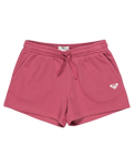 The Roxy Girls Girls Surf Feeling Terry Jogger Shorts in Heather Rose