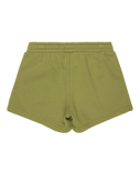 Girls Surf Feeling Terry Jogger Shorts in Oil Green