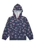 The Roxy Girls Girls Twenty Five Miles Zip Hoodie in Vintage Indigo