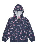 The Roxy Girls Girls Twenty Five Miles Zip Hoodie in Vintage Indigo
