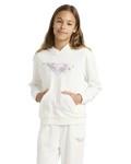The Roxy Girls Girls Surf Feeling Hoodie in Coconut Milk