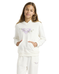 The Roxy Girls Girls Surf Feeling Hoodie in Coconut Milk