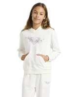 The Roxy Girls Girls Surf Feeling Hoodie in Coconut Milk