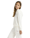 The Roxy Girls Girls Surf Feeling Hoodie in Coconut Milk