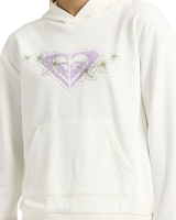 The Roxy Girls Girls Surf Feeling Hoodie in Coconut Milk