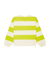 The Roxy Girls Girls Little Things Sweatshirt in Daiquiry Green Strictly Stripe