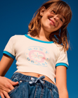 Girls Hey Yeah Yeah T-Shirt in Snow White