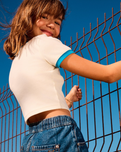 Girls Hey Yeah Yeah T-Shirt in Snow White