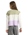 The Roxy Girls Girls Sundaze Sprit Sweatshirt in Coconut Milk