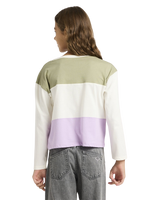 The Roxy Girls Girls Sundaze Sprit Sweatshirt in Coconut Milk