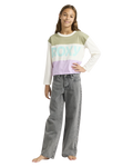 The Roxy Girls Girls Sundaze Sprit Sweatshirt in Coconut Milk