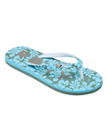 Girls Pebbles VII Flip Flops in Gold & Turquoise