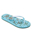 Girls Pebbles VII Flip Flops in Gold & Turquoise