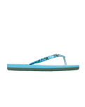 Girls Pebbles VII Flip Flops in Gold & Turquoise