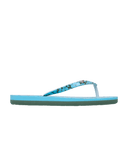 Girls Pebbles VII Flip Flops in Gold & Turquoise