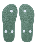 Girls Pebbles VII Flip Flops in Gold & Turquoise