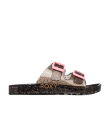 The Roxy Girls Girls Kattie Glitter Sandals in Black & Multi