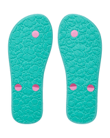 Girls Tahiti VII Flip Flops in Light Green & Magenta