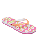 Girls Tahiti VII Flip Flops in Orange Twist