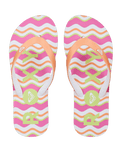 Girls Tahiti VII Flip Flops in Orange Twist