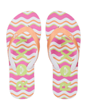 Girls Tahiti VII Flip Flops in Orange Twist