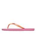 Girls Viva Stamp Flip Flops in Oak & Gold