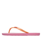 Girls Viva Stamp Flip Flops in Oak & Gold