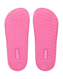 Girls Slippy II Printed Sliders in Light Green & Magenta
