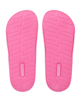 Girls Slippy II Printed Sliders in Light Green & Magenta