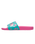 Girls Slippy II Printed Sliders in Light Green & Magenta
