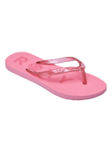 Girls Viva Sparkle Flip Flops in Plumeria