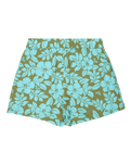 Girls Blue Ocean Floor Boardshorts in Oil Green