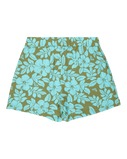 Girls Blue Ocean Floor Boardshorts in Oil Green