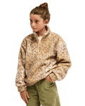 The Roxy Girls Girls Calling All My Girls 1/4 Fleece Jacket in Wild Side